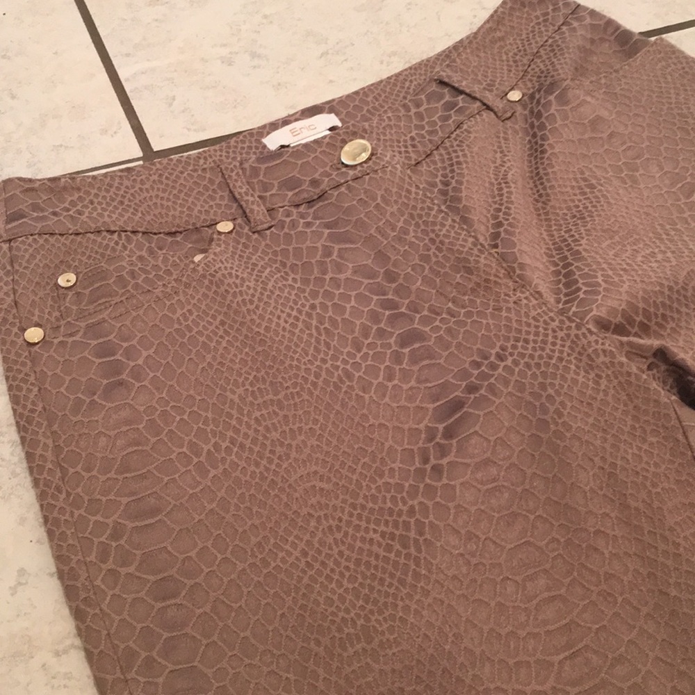 Snakeskin print pants